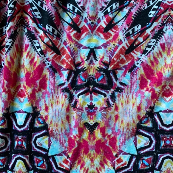 Colorful Patterned Maxi Dress with Detail Top - Picture 2 of 6